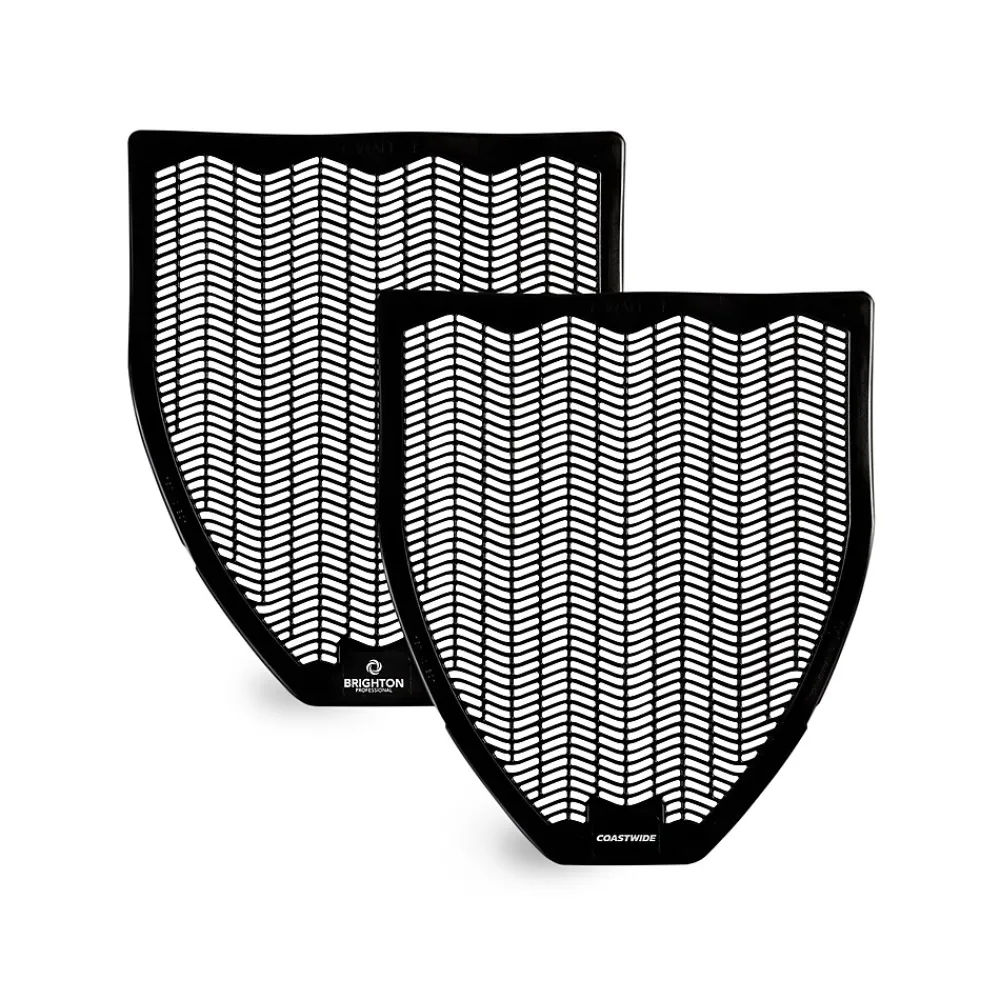 Coastwide Professional ™ Urinal Floor Mat, 17.5" x 20.5", Black, 6/Carton (CW24767)