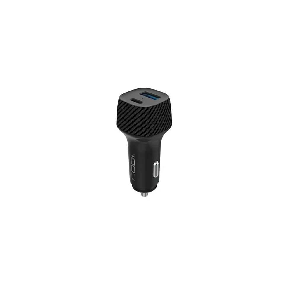 20W Dual Port Car Charger, USB-A & USB-C Outputs (A01109)<CODi Best
