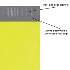 Online Partners Brand Colored Poly Mailers, Yellow, 12" x 15-1/2", 100/Case