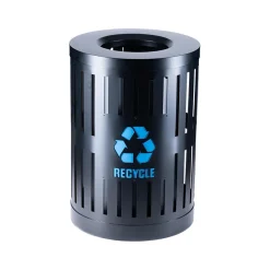 Parkview DualCoat Metal/Plastic Recycling Container, 34-Gallon, Black/Blue (72884499)<Commercial Zone Clearance