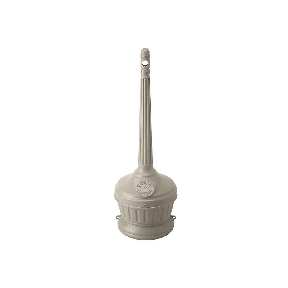 Smokers' Outpost Outdoor Ash Urn, Beige HDPE, 1.25 Gal. (711402)<Commercial Zone