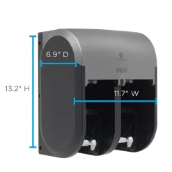 Compact 4-Roll Quad Coreless Toilet Paper Dispenser by GP PRO, Faux Stainless (56746A)<Georgia-Pacific Sale