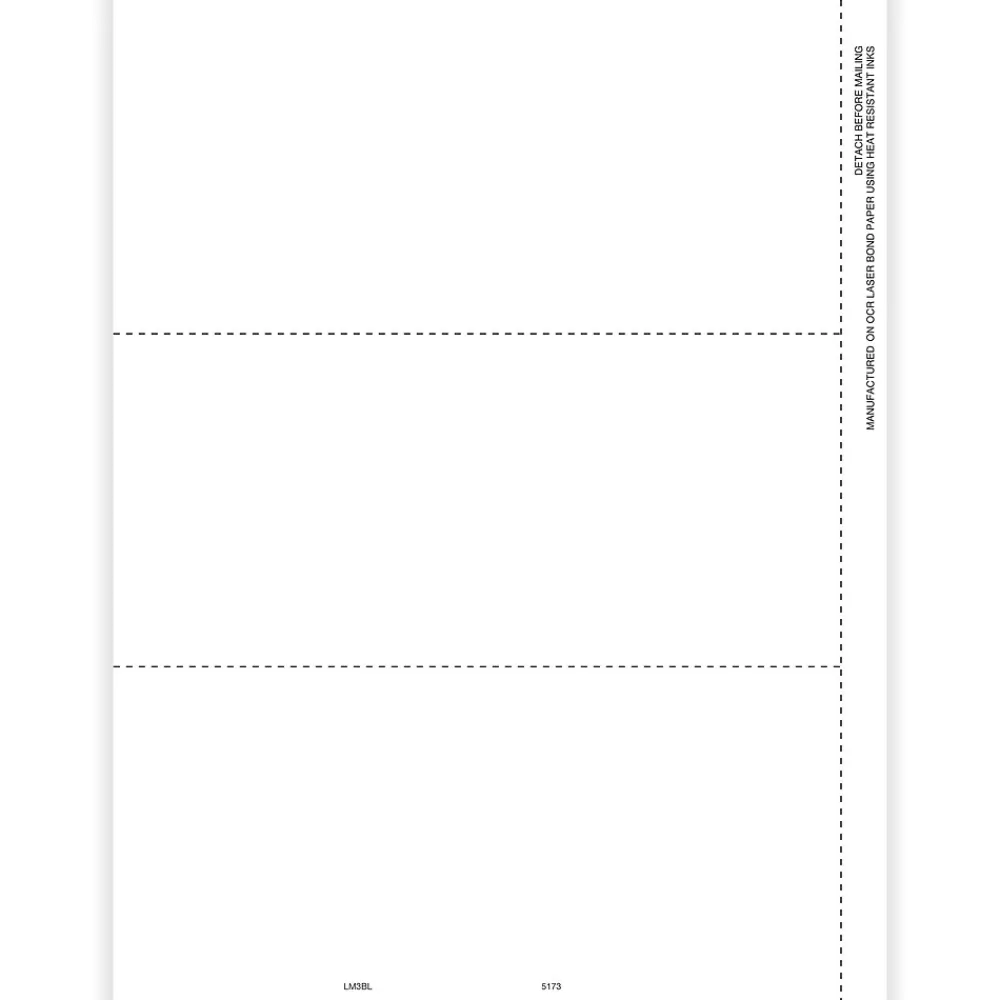Tax Forms*ComplyRight 2024 1099-MISC Tax Form, 1-Part, 3-Up, Recipient Blank, 50/Pack (517350)