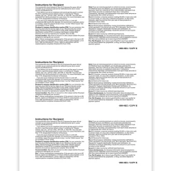 Tax Forms*ComplyRight 2024 1099-NEC Tax Form, 1-Part, 3-Up, Recipient Copy B, 50/Pack (NEC511150)