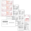 Tax Forms*ComplyRight 2024 1099-NEC Tax Form 50 self-seal envelopes, 4-Part, 3-Up, Copy A, B, C/2, 1096 Transmittal, 50/Pack (NEC6103E)