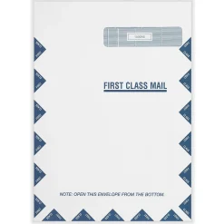 Outlet ComplyRight CMS-1500 Self Seal Security Tinted Window Envelope 9" x 12 1/2", White/Blue, 100/Pack (1500RS)