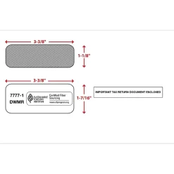 Sale ComplyRight Moistenable Glue Security Tinted Double-Window Tax Envelopes, White, 50/Pack (7777150)