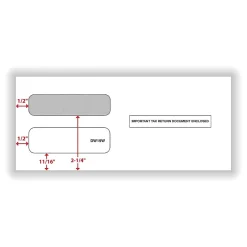 Clearance ComplyRight Moistenable Glue Security Tinted Double-Window Tax Envelopes, 3 7/8