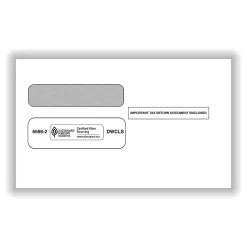 Sale ComplyRight Self Seal Security Tinted Double-Window Tax Envelopes, 5 5/8" x 9.25", 100/Pack (66662100)