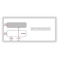 Outlet ComplyRight Self Seal Security Tinted Double-Window Tax Envelopes, 3 7/8