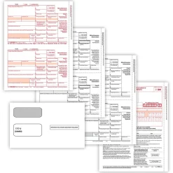Tax Forms*ComplyRight TaxRight 2024 1099-MISC Tax Form Tax Form Set with Envelopes, 4-Part, 50/Pack (SC6103E)