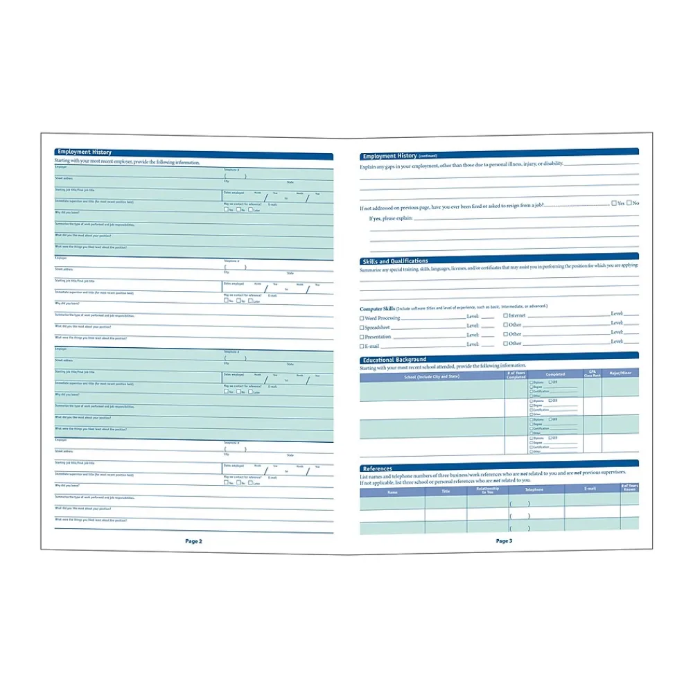 Hr Forms*ComplyRight ™ Utah Job Application, Pack of 50 (A2179UT)