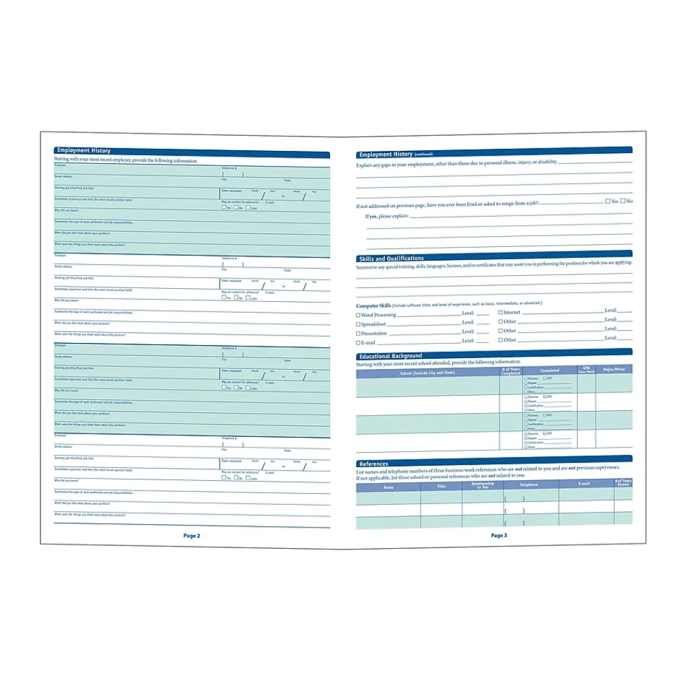 Hr Forms*ComplyRight ™ West Virginia Job Application, Pack of 50 (A2179WV)