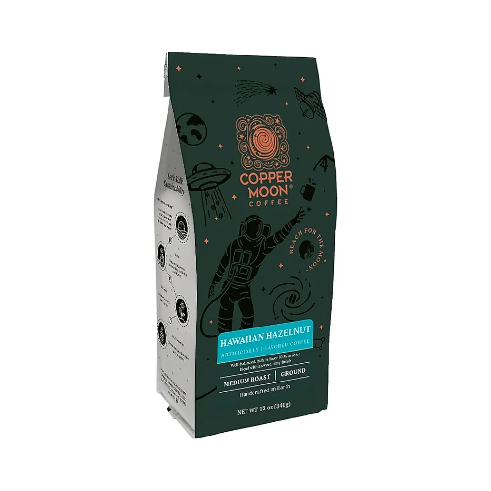 Copper Moon Coffee Copper Moon Hawaiian Hazelnut Ground Coffee, Medium Roast, 12 oz. (205125 - BAG)