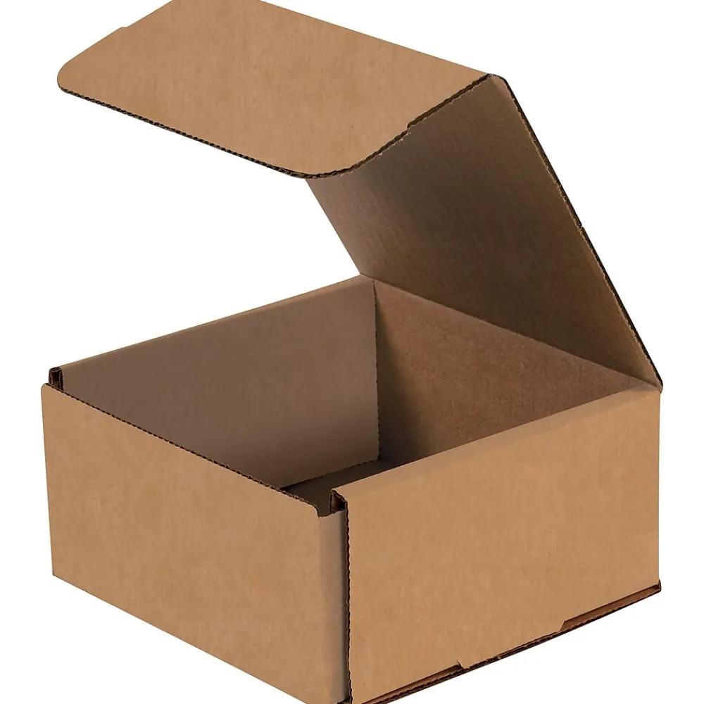 Hot Partners Brand Corrugated Mailers, 6" x 6" x 3", Kraft, 50/Bundle (M663K)