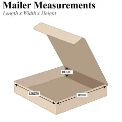 Online Partners Brand Corrugated Mailers, 5" x 5" x 2", Kraft, 50/Bundle (M552K)
