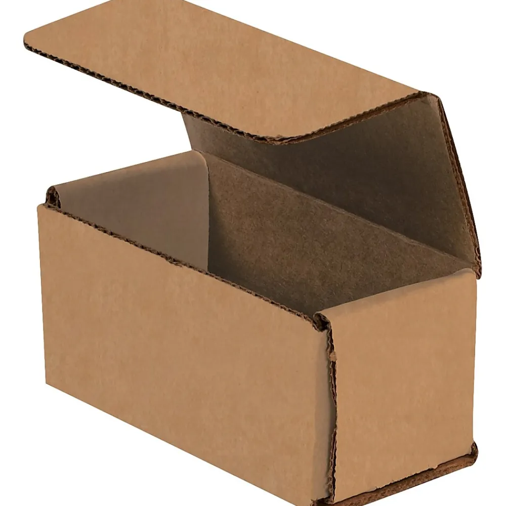Discount Partners Brand Corrugated Mailers, 4" x 2" x 2", Kraft, 50/Bundle (M422K)