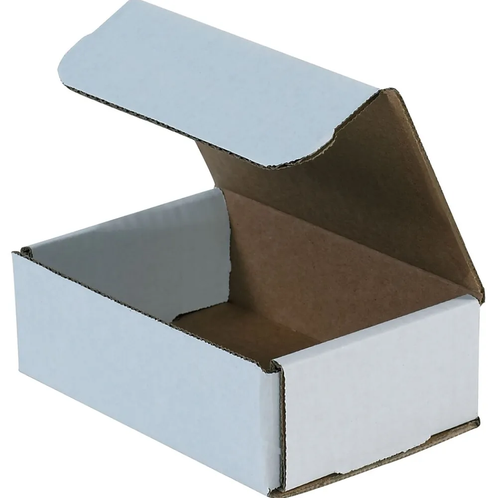 Discount Unbranded Corrugated Mailers, 6" x 5" x 2", White, 50/Bundle (M652)