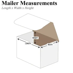 Hot Unbranded Corrugated Mailers, 6" x 5" x 5", White, 50/Bundle (M655)