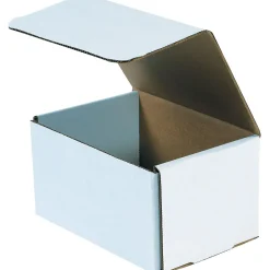 Unbranded Corrugated Mailers, 7" x 6" x 3", White, 50/Bundle (M763)