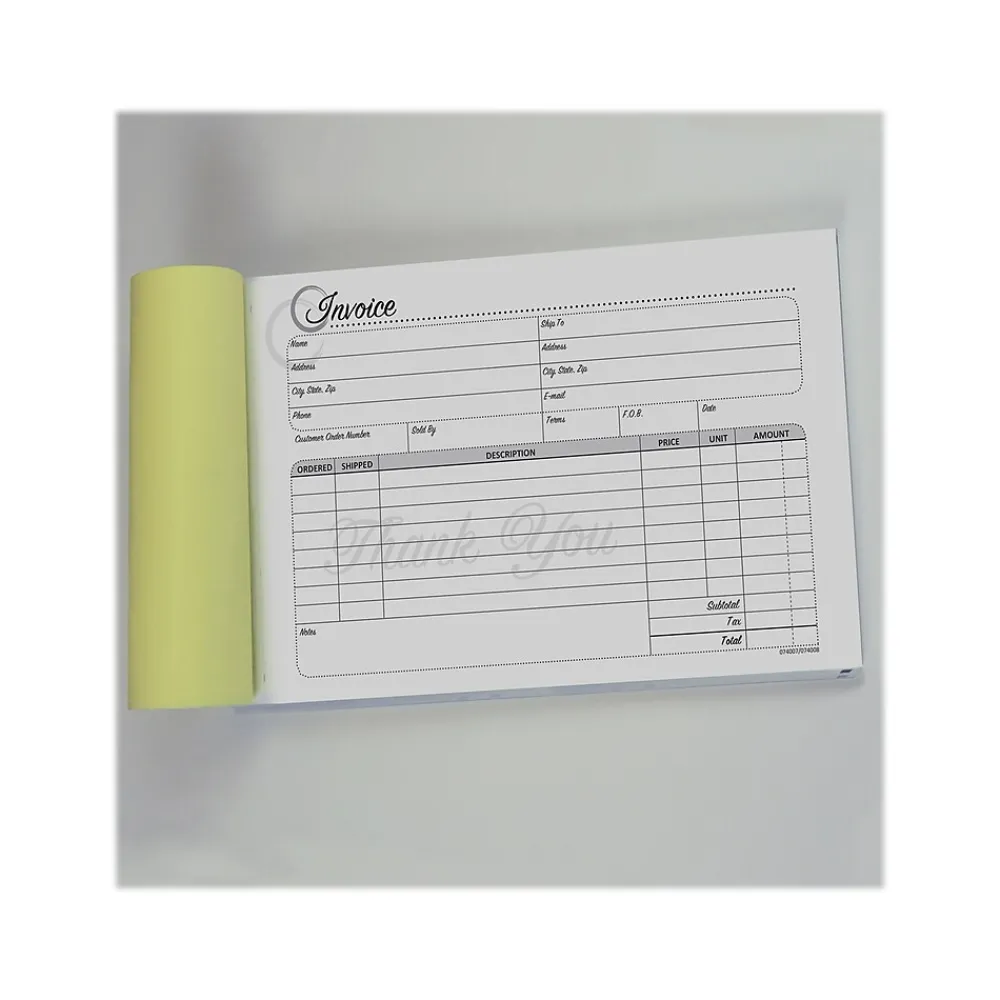 Business Forms*Cosco Artistic 2-Part Carbonless Invoices, 5.4" x 8.5", 50 Sets/Book (074007)