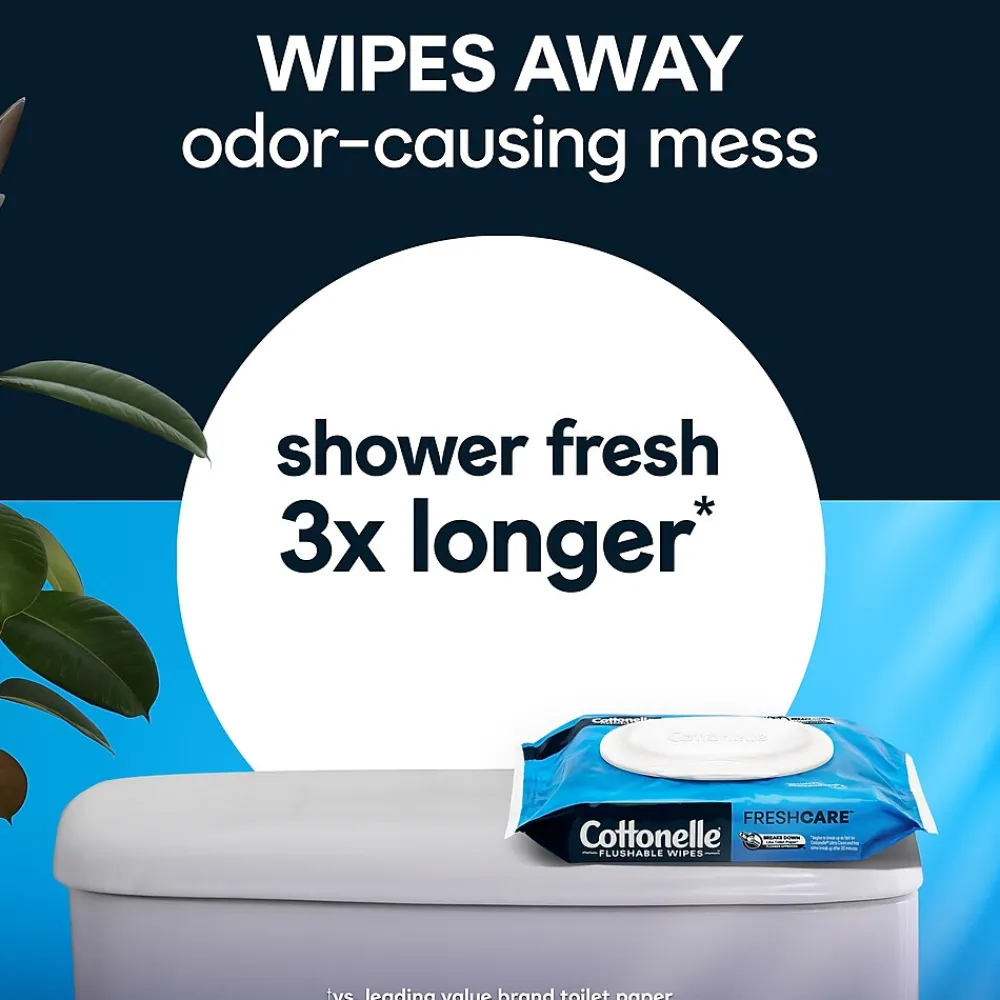 Flushable Toilet Paper Wipe, White, 42 Sheets/Pack, 8 Packs/Carton (51826)<Cottonelle Clearance