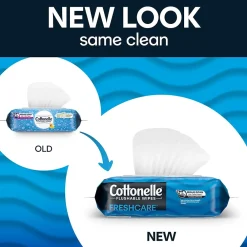 Flushable Wet Wipes, 42 Wipes/Pack, 2 Pack (35970)<Cottonelle Hot