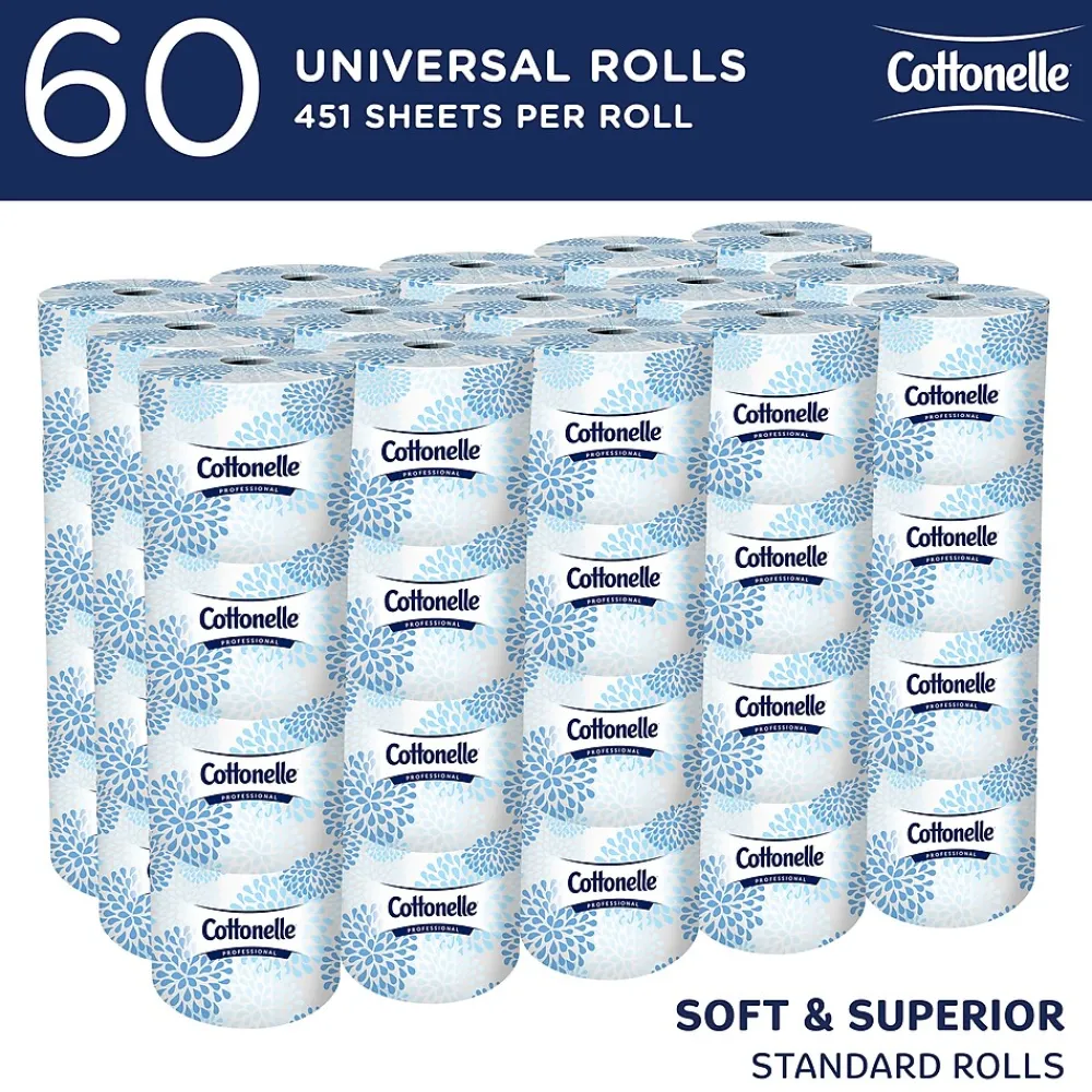 Professional Recycled Toilet Paper, 2-ply, White, 451 Sheets/Roll, 60 Rolls/Case (17713)<Cottonelle Hot