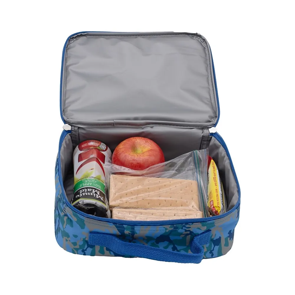 Crayola Color-Your-Own Lunch Bag with Marker Set, Blue Camo/White (B23CL56807-ST)