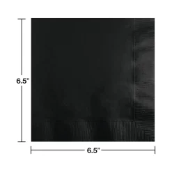 Creative Converting Touch of Color Lunch Napkin, 2-ply, Black Velvet, 150 Napkins/Pack (DTC139194135NAP)