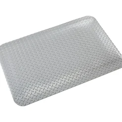Crown Mats Industrial Deck Plate Anti-Fatigue Mat, 36" x 60", Gray (500NN)