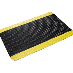 Crown Mats Workers-Delight Deck Plate Supreme Anti-Fatigue Mat, 24" x 36", Black/Yellow (WD 1223YB)