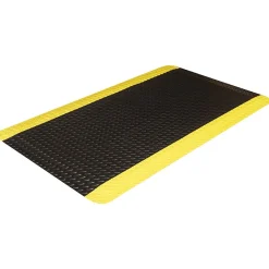 Crown Mats Workers-Delight Deck Plate Supreme Anti-Fatigue Mat, 36" x 144", Black/Yellow (WD 1232YB)