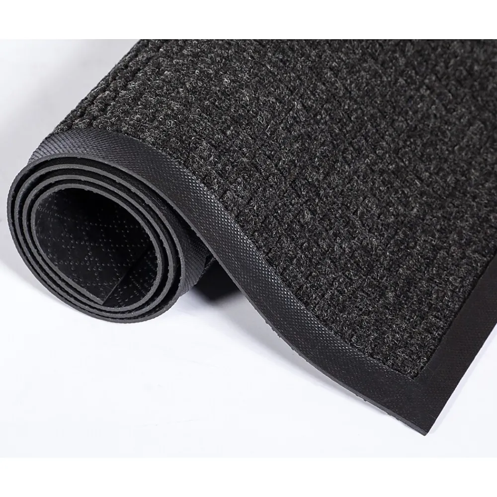 Crown Mats Crown Super-Soaker Wiper/Scraper Floor Mat, 36" x 60", Charcoal (CWNSSR035CH)