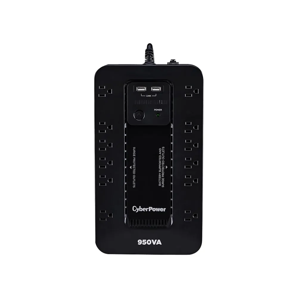 CyberPower 950 VA Battery Backup UPS, 12-Outlets, Black (SX950U)