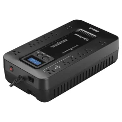 CyberPower Ecologic Series 850VA 12-Outlet UPS, Black (EC850LCD)