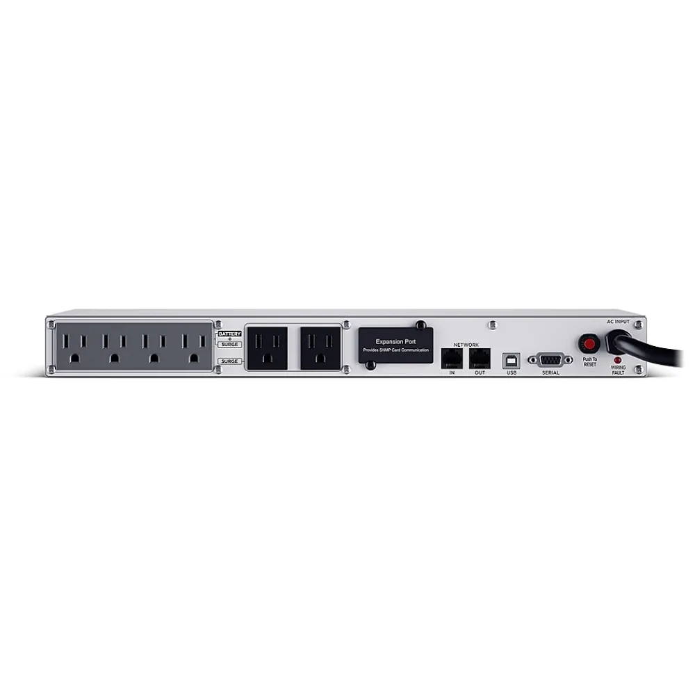 CyberPower Smart App LCD 500VA UPS, 6-Outlets, Black (OR500LCDRM1U)
