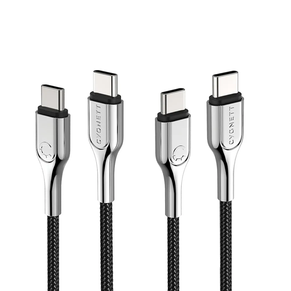 Armored 2.0 USB-C to USB-C Charge and Sync Cable, 3', Black (CY2677PCTYC)<Cygnett Hot