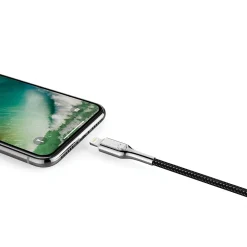 Armored Lightning to USB-C Charge and Sync Cable, 6', Black (CY2801PCCCL)<Cygnett Outlet