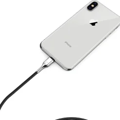 Armored Lightning to USB Charge and Sync Cable, 6', Black (CY2670PCCAL)<Cygnett Best