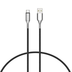 Charge and Sync Cable, Armored 2.0 USB-C to USB-A Cable, 3', Black (CY2681PCUSA)<Cygnett Sale