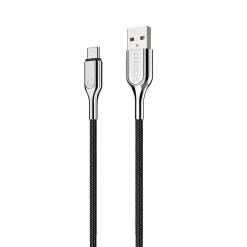Charge and Sync Cable, Armored 2.0 USB-C to USB-A Cable, 3', Black (CY2681PCUSA)<Cygnett Sale