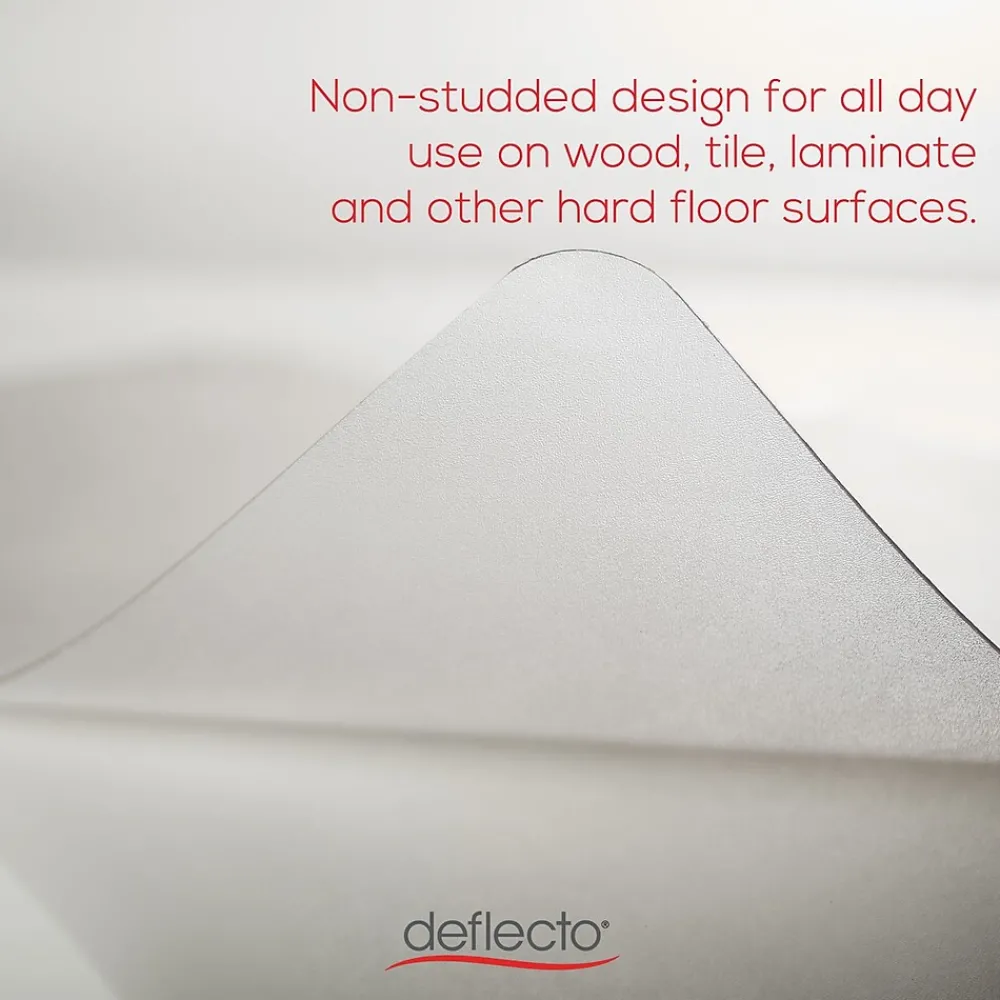 Chair Mats*Deflect-O Hard Floor Chair Mat, 48" x 60", Clear (CM24442FBLKSS)