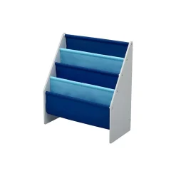 Bookcases*Delta Children Sling Book Rack 4-Tier 28"H Bookshelf, Gray/Blue (TB84414GN-026)