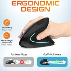 Best Delton Ergonomic 12 Wireless Right Handed Optical 2.4 GHz Gaming Mouse, Black (DMERG12-WR )