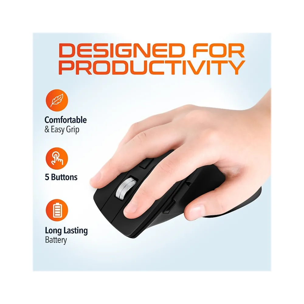 Discount Delton S18 Wireless Optical Mouse, Black (DMS18-WB)