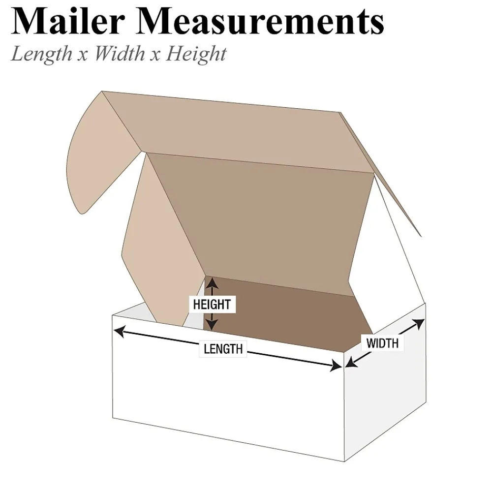 Sale Unbranded Deluxe Literature Mailers, 12" x 10" x 6", White, 50/Bundle (MFL12106)