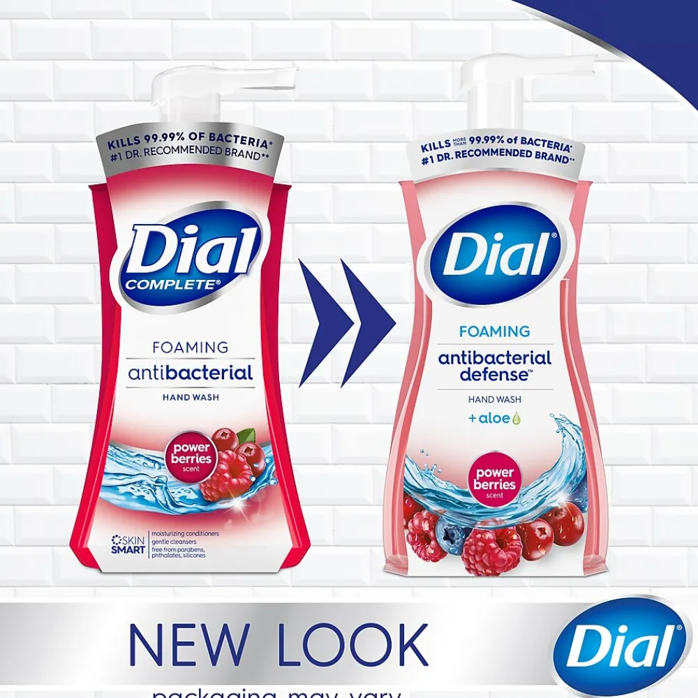 Antibacterial Foaming Hand Soap, Power Berries Scent, 8/Carton (017000347271)<Dial Outlet