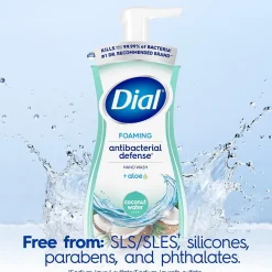 Antibacterial Foaming Hand Soap, Coconut Water Scent, 8/Carton (017000347158)<Dial New
