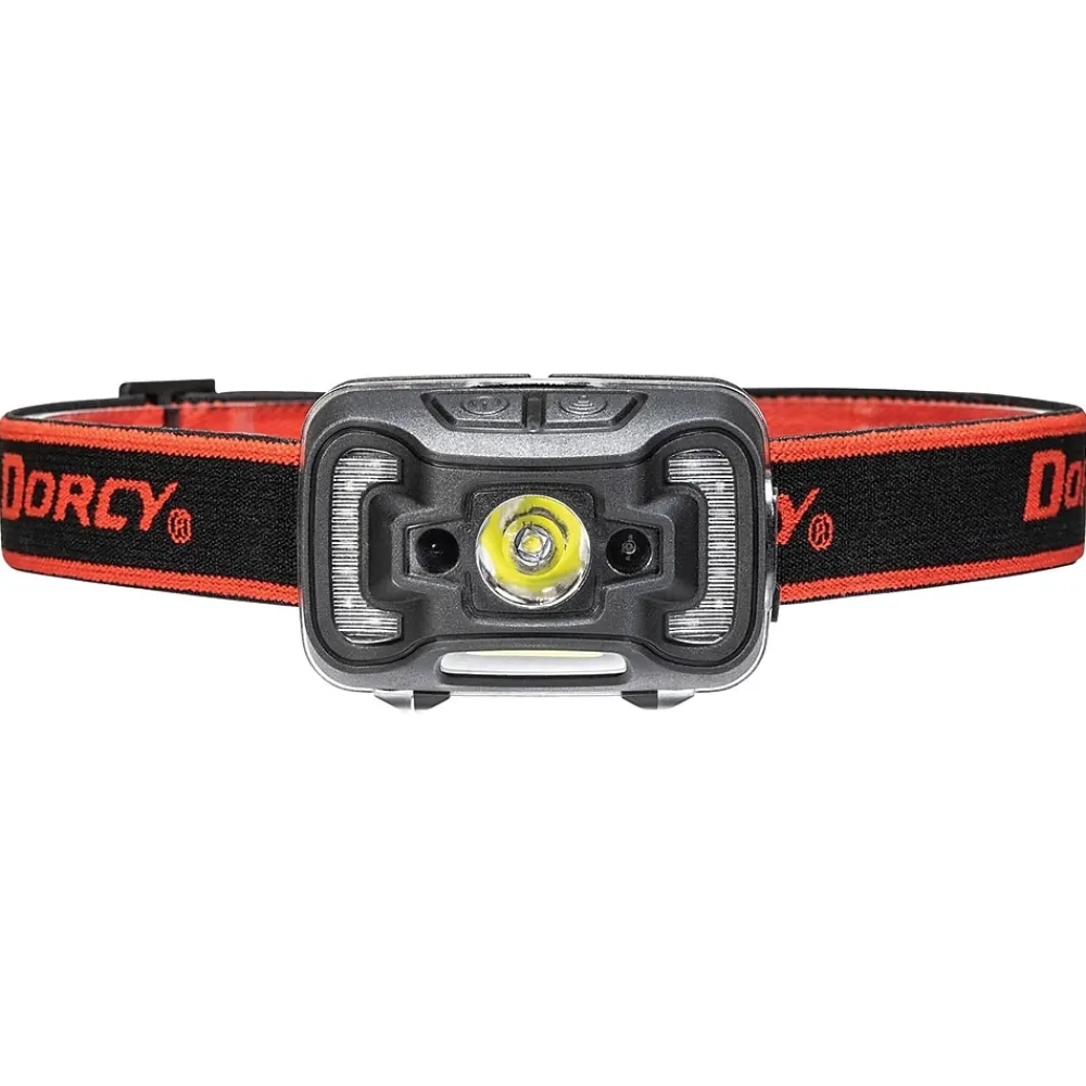 Dorcy 330-Lumen USB Rechargeable Motion Sensor Headlamp, Black/Red (41-4359)